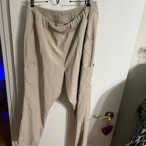 💝 2X Dickies Light Khaki Scrub Pants with Elastic Waist